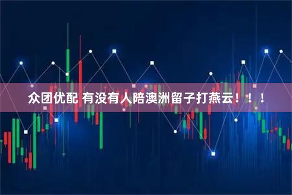 众团优配 有没有人陪澳洲留子打燕云！！！